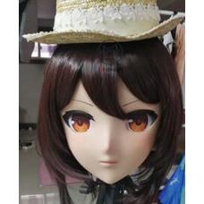 (MSM-01M) Custom Crossdress Female/Girl Resin 3/4 Head Cosplay Japanese Role Play Anime Megumin Kigurumi Mask 